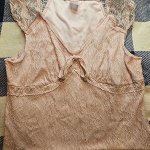 Lace Blouse with Cap Sleeves